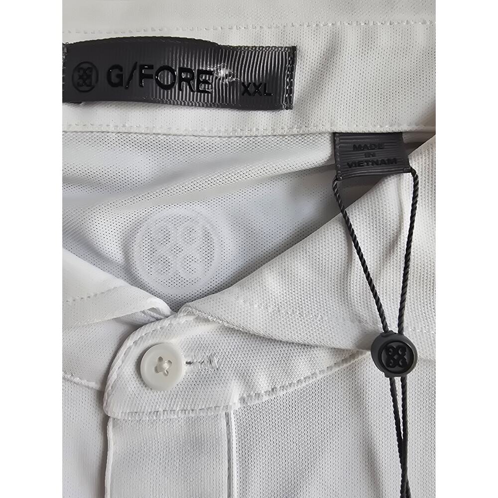 G/FORE Polo XXL White NWT $115 Luxury Golf Performance Shirt Stretch Dadcore - Picture 4 of 10